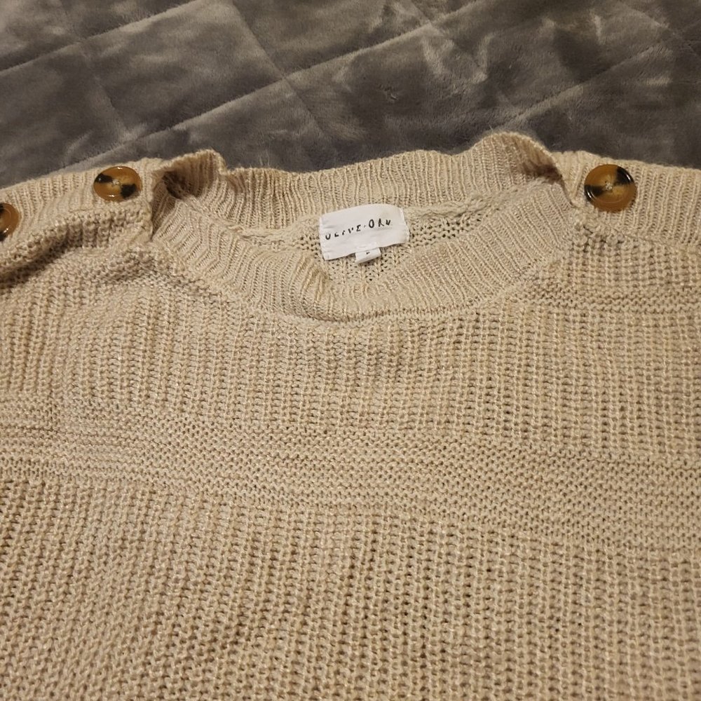 Olive & Oak Women's Knit Sweater, Beige Brown, Medium - Picture 4 of 9